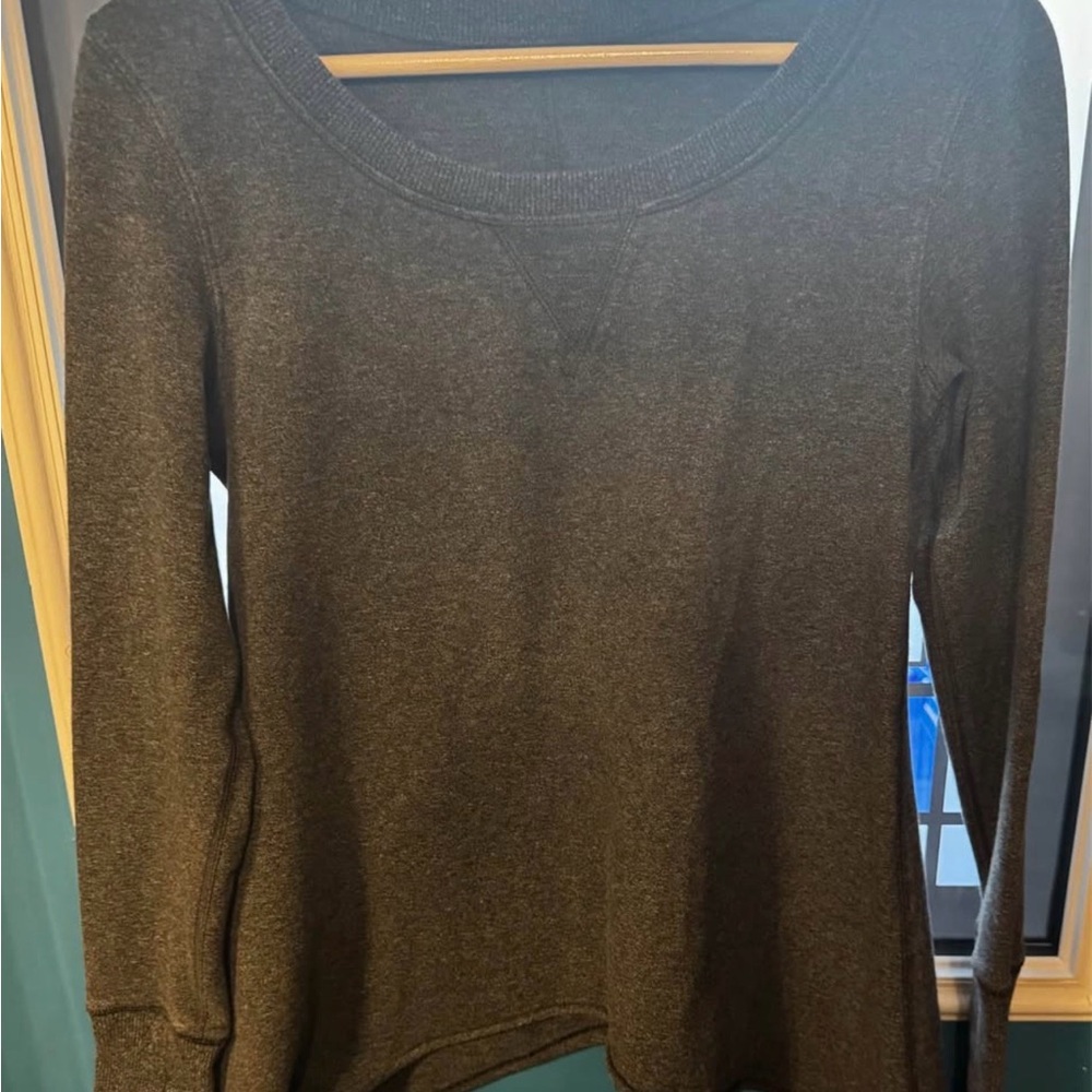 Lululemon Charcoal Gray Long Sleeve Crewneck Sweatshirt